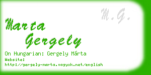 marta gergely business card